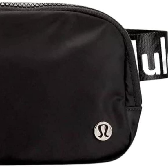 NEW lululemon athletics Belt Bag 1L Crossover Slingbag Purse Black White Logo - Picture 2 of 8